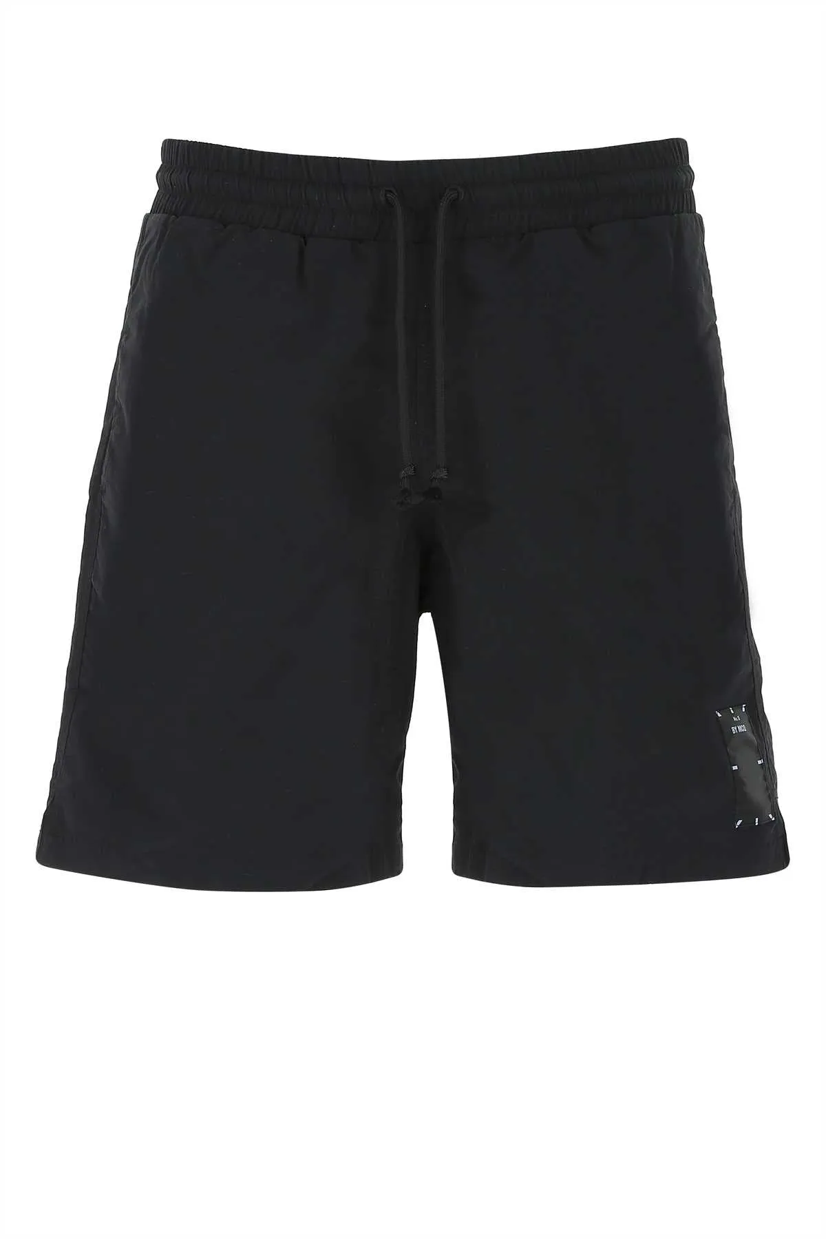McQ Alexander McQueen Logo Patch Drawstring Swim Shorts