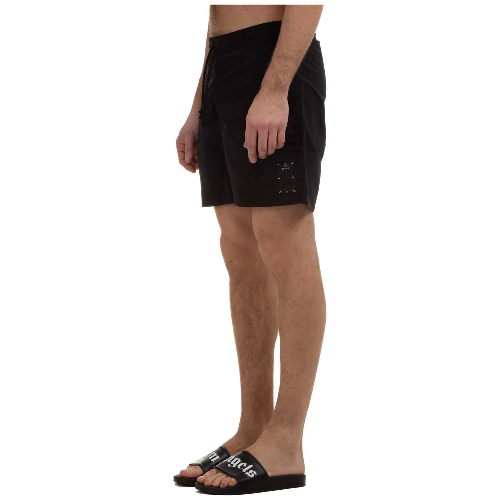 McQ Alexander McQueen Logo Patch Drawstring Swim Shorts
