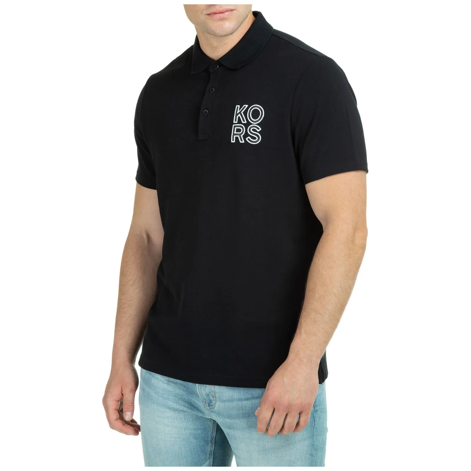 Michael Kors Logo-Embroidered Short-Sleeved Polo Shirt