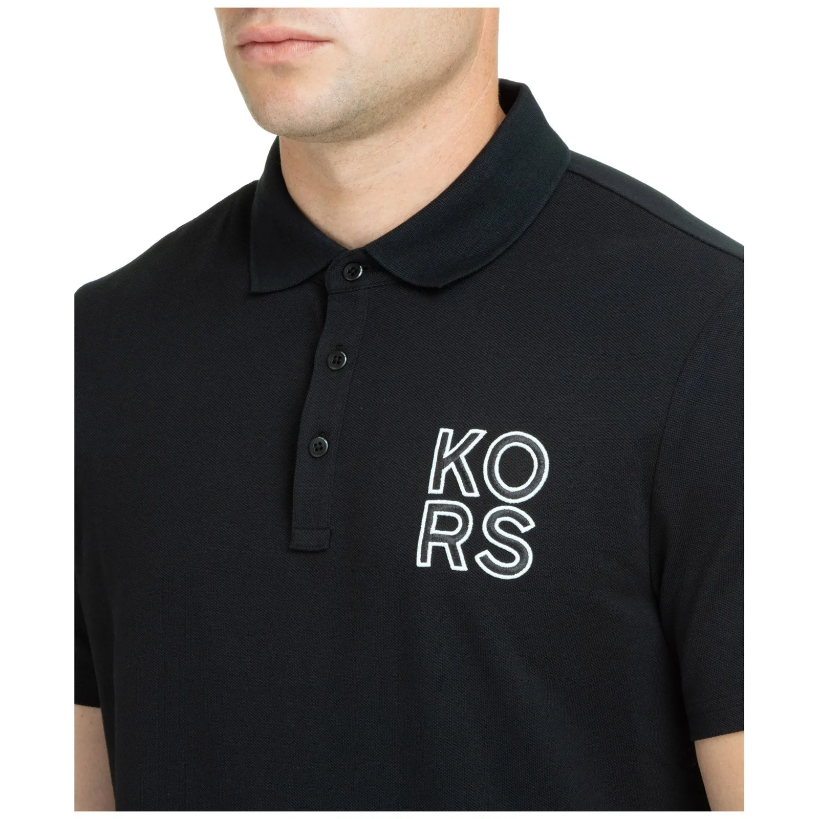 Michael Kors Logo-Embroidered Short-Sleeved Polo Shirt