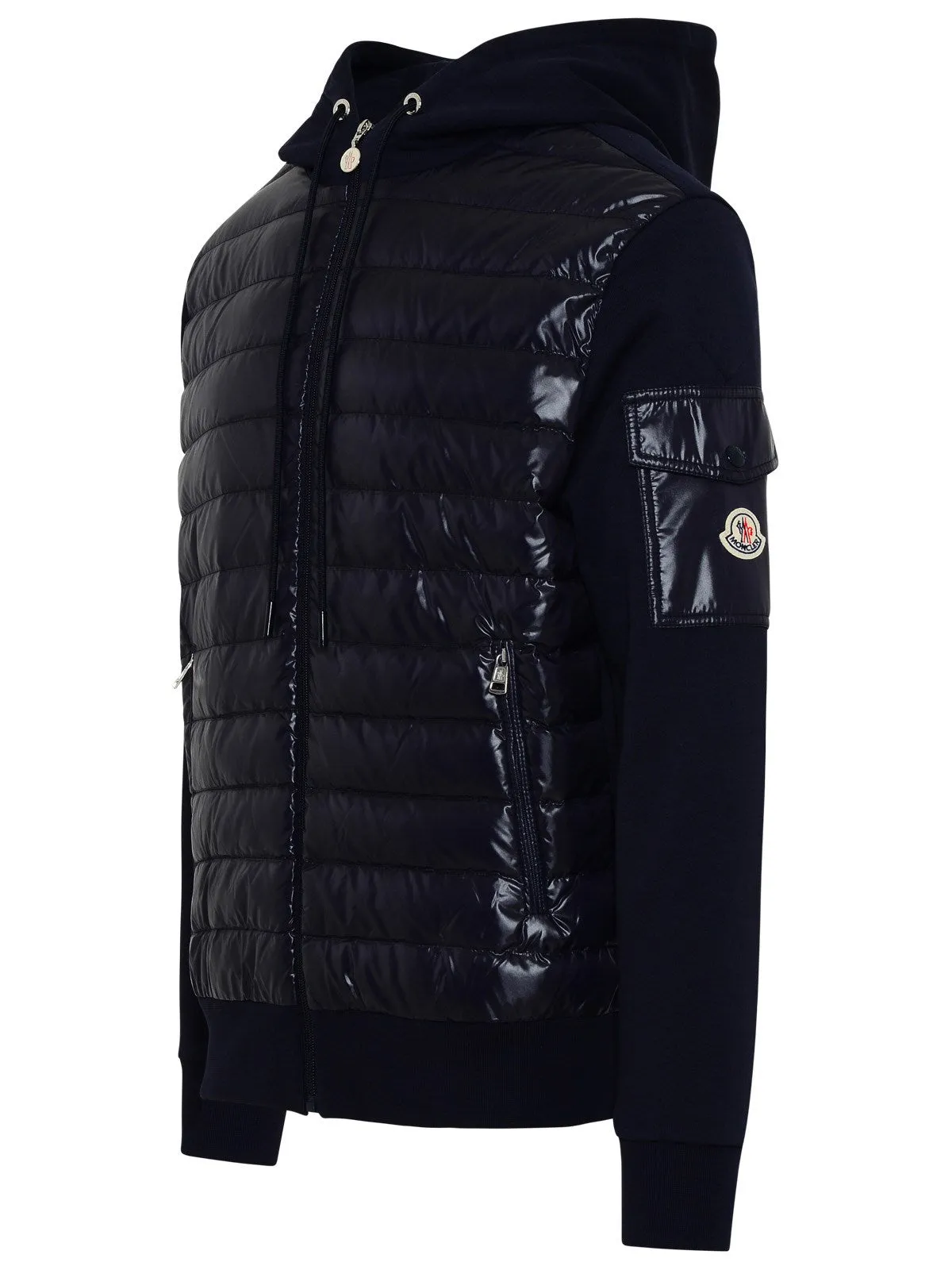 Moncler Logo Patch Zip-Up Hooded Jacket