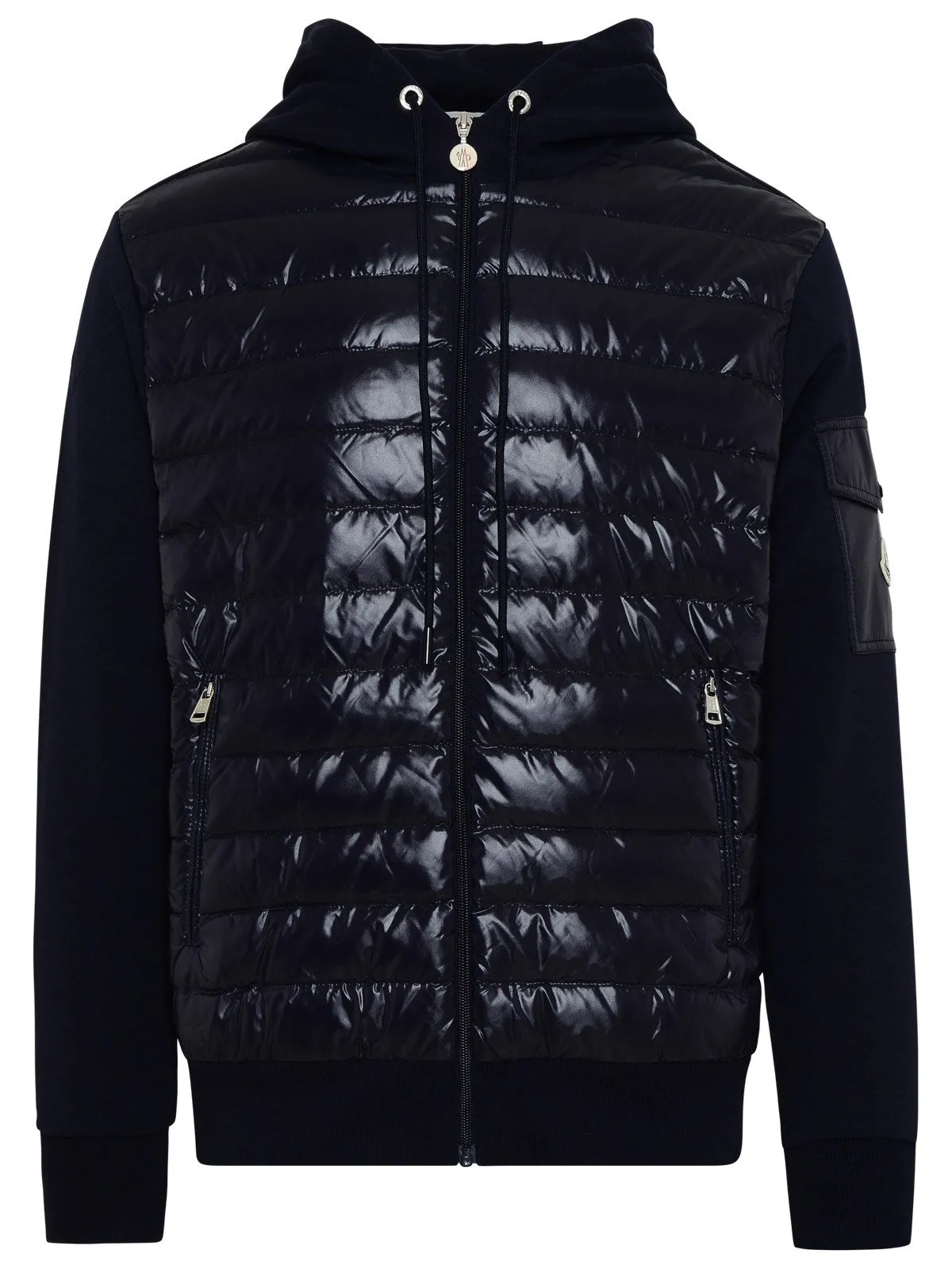 Moncler Logo Patch Zip-Up Hooded Jacket
