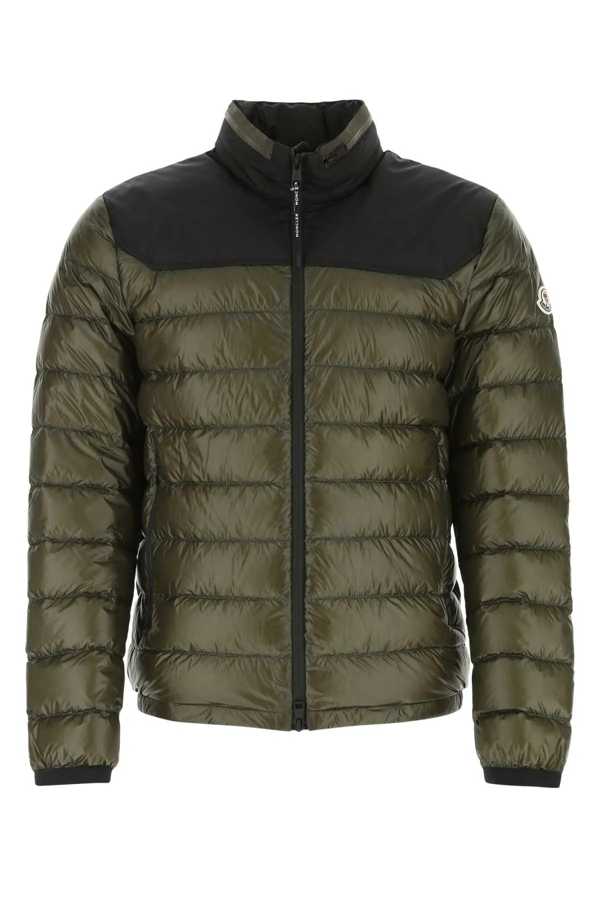 Moncler Panelled High Neck Puffer Jacket