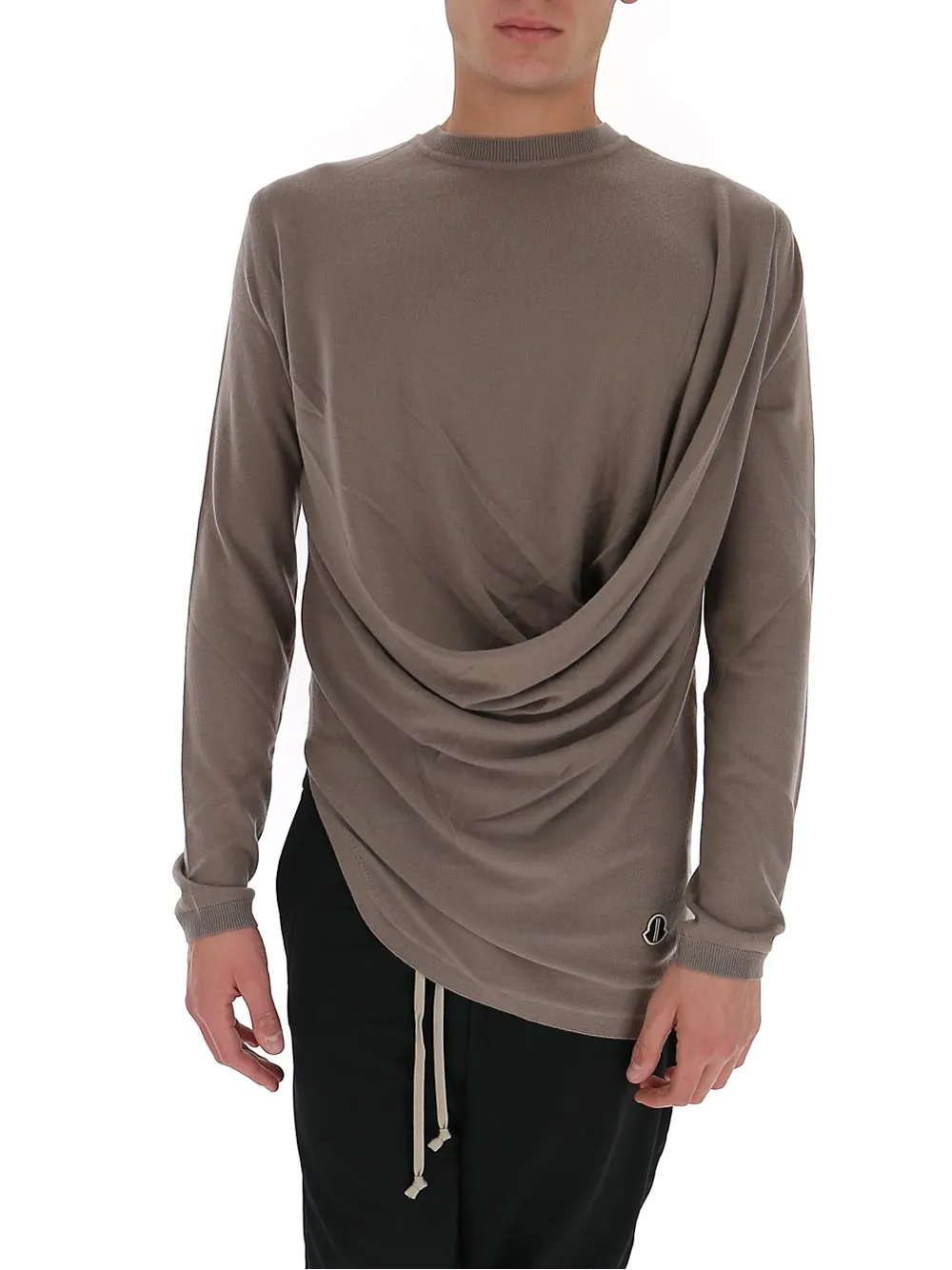 Moncler   Rick Owens  Drapefront Sweater