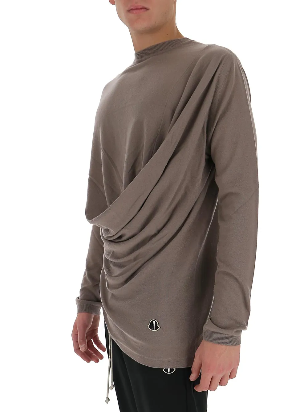 Moncler   Rick Owens  Drapefront Sweater
