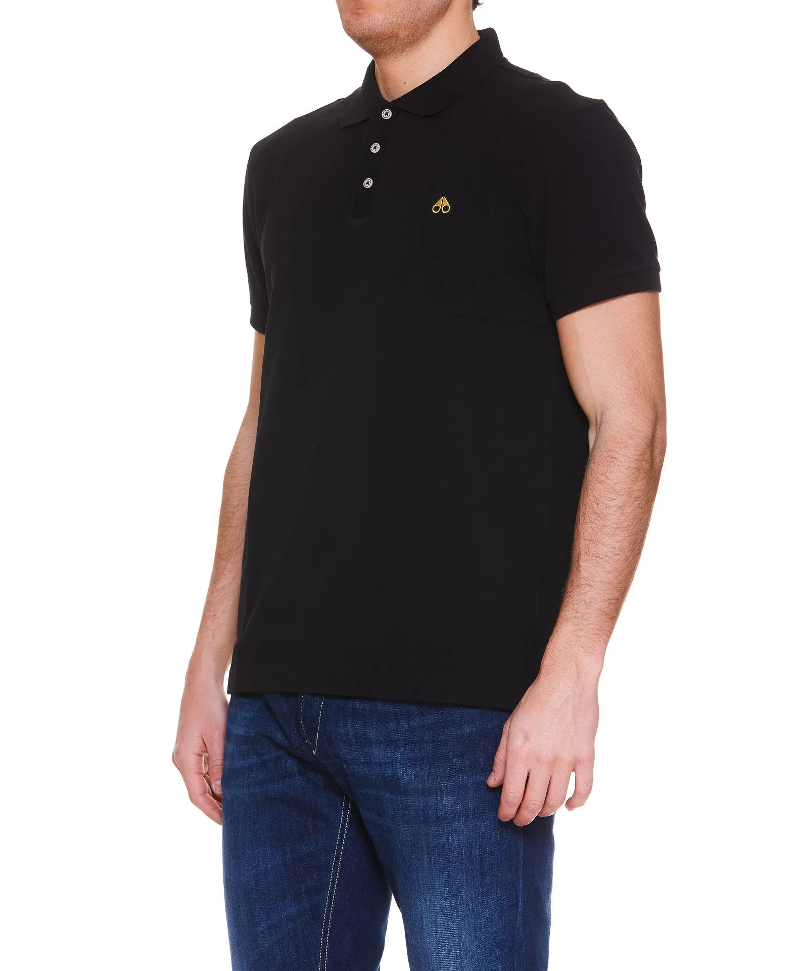 Moose Knuckles Pique Logo Embroidered Polo Shirt