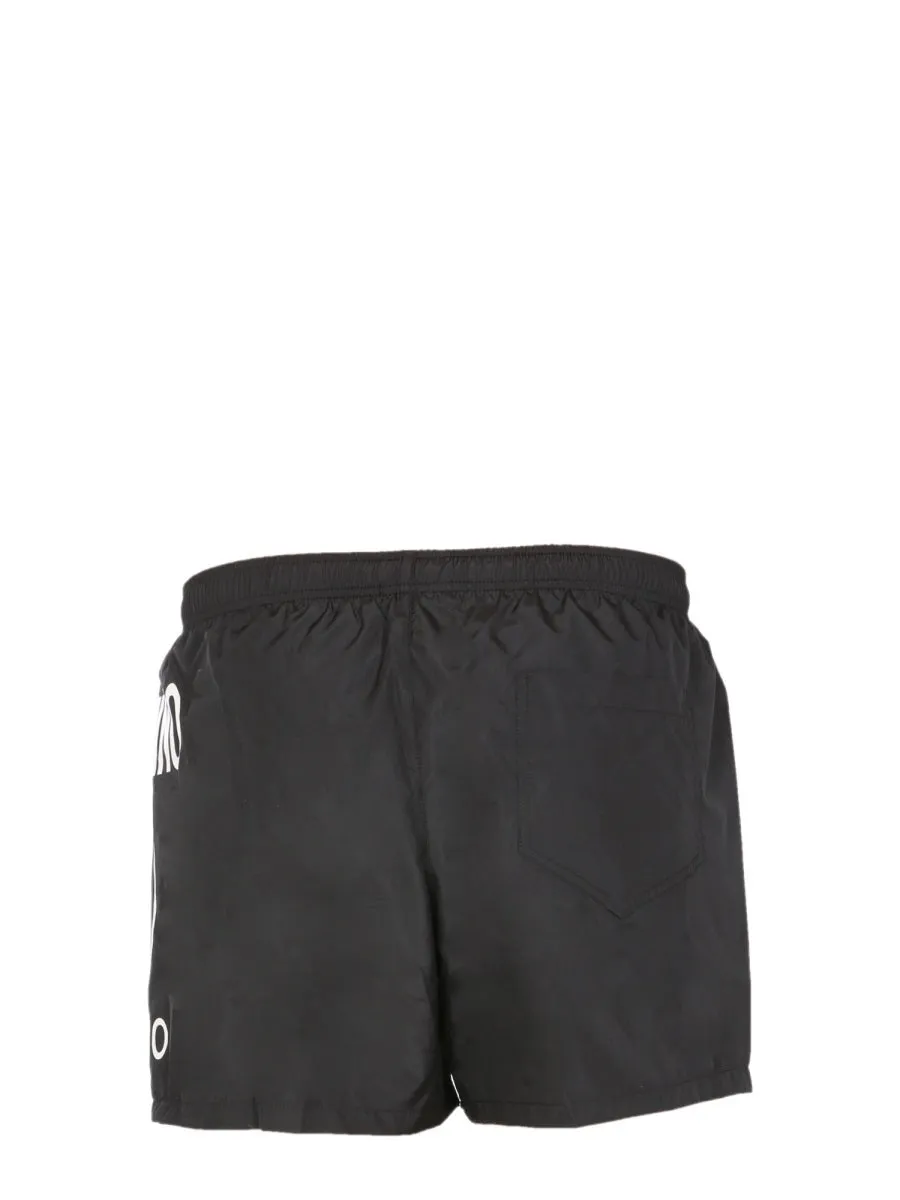 Moschino Double Question Mark Beach Shorts