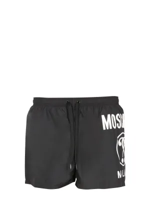 Moschino Double Question Mark Beach Shorts