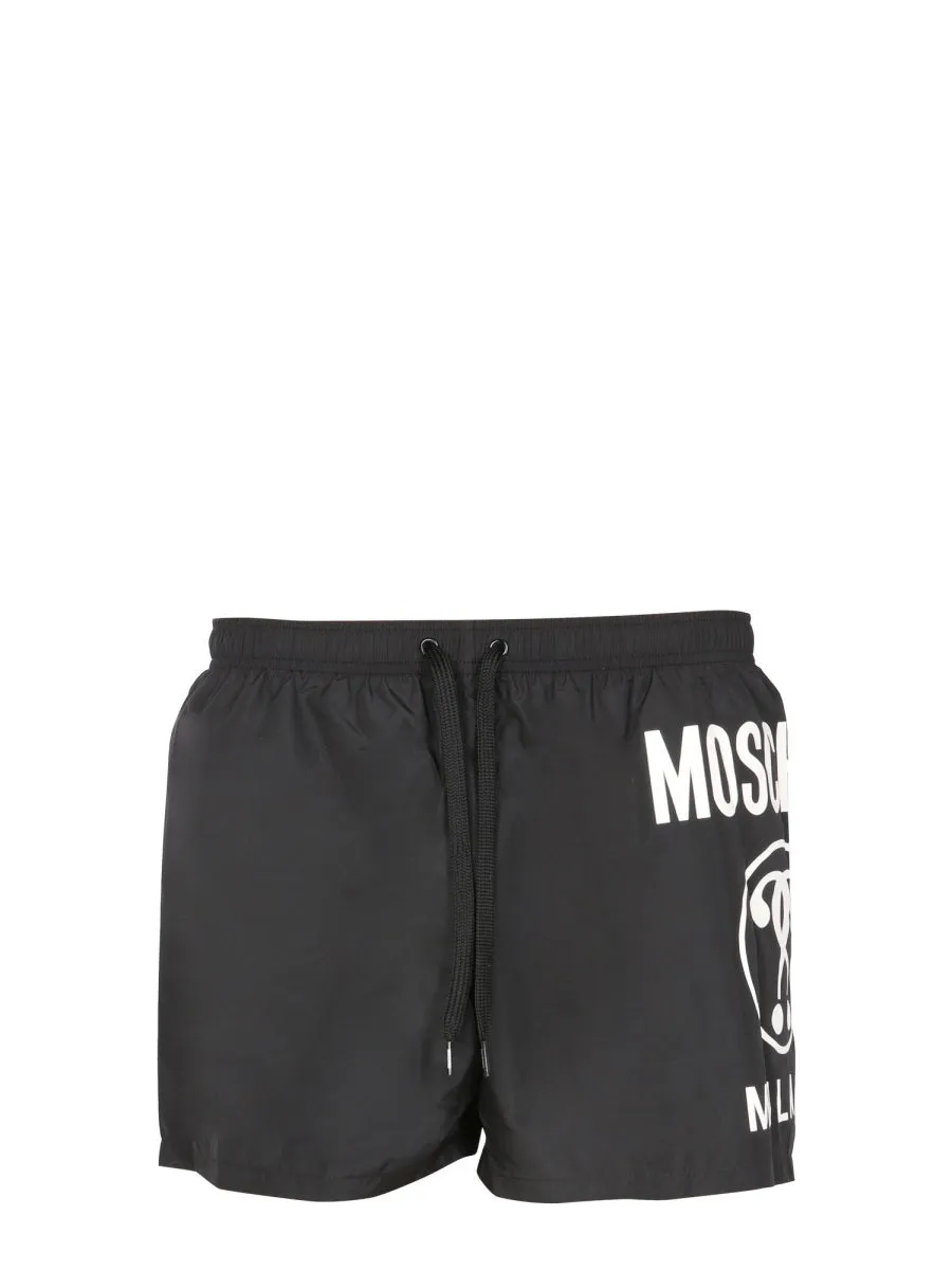 Moschino Double Question Mark Beach Shorts