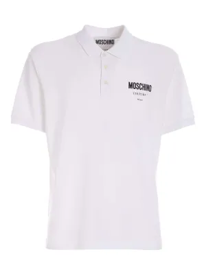 Moschino Logo Embroidered Short-Sleeved Polo Shirt
