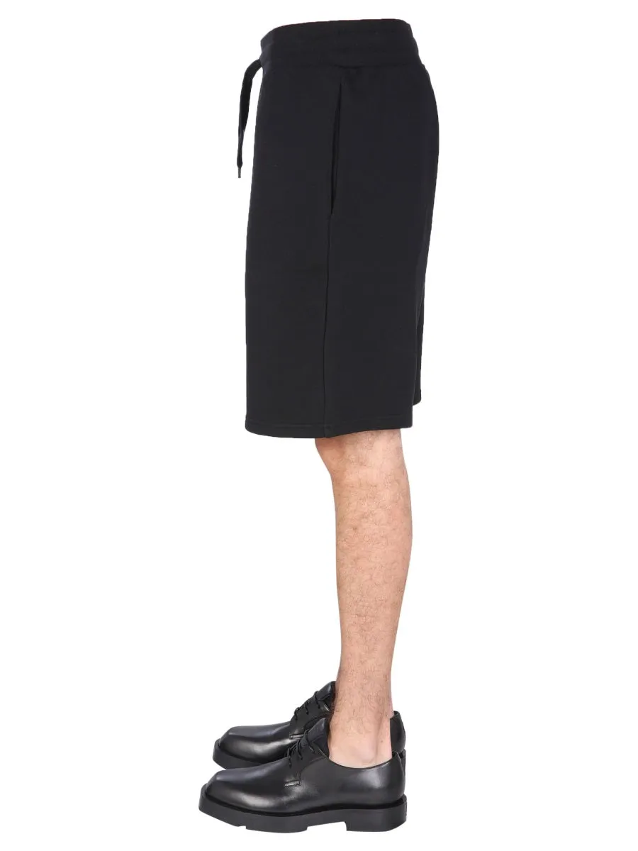 Moschino Logo Embroidered Sweat Shorts