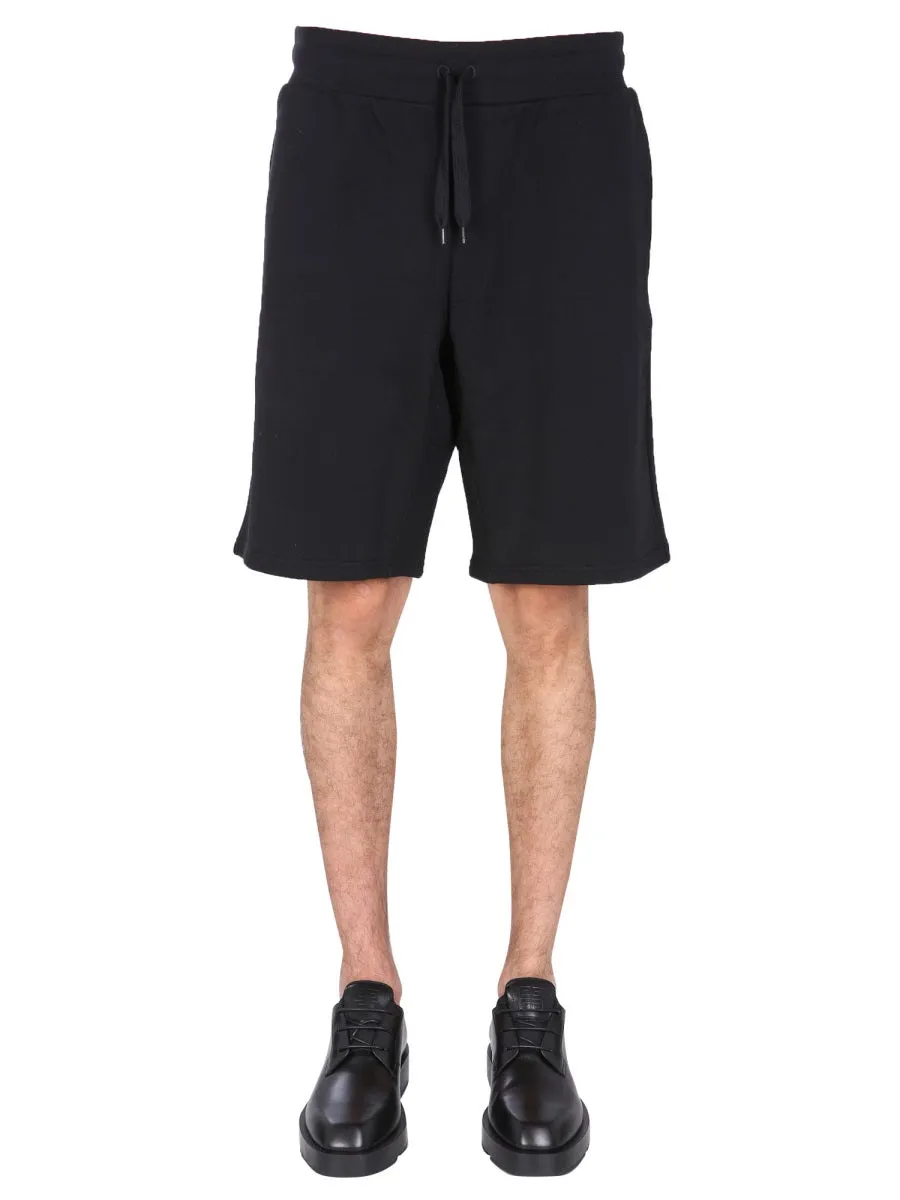 Moschino Logo Embroidered Sweat Shorts