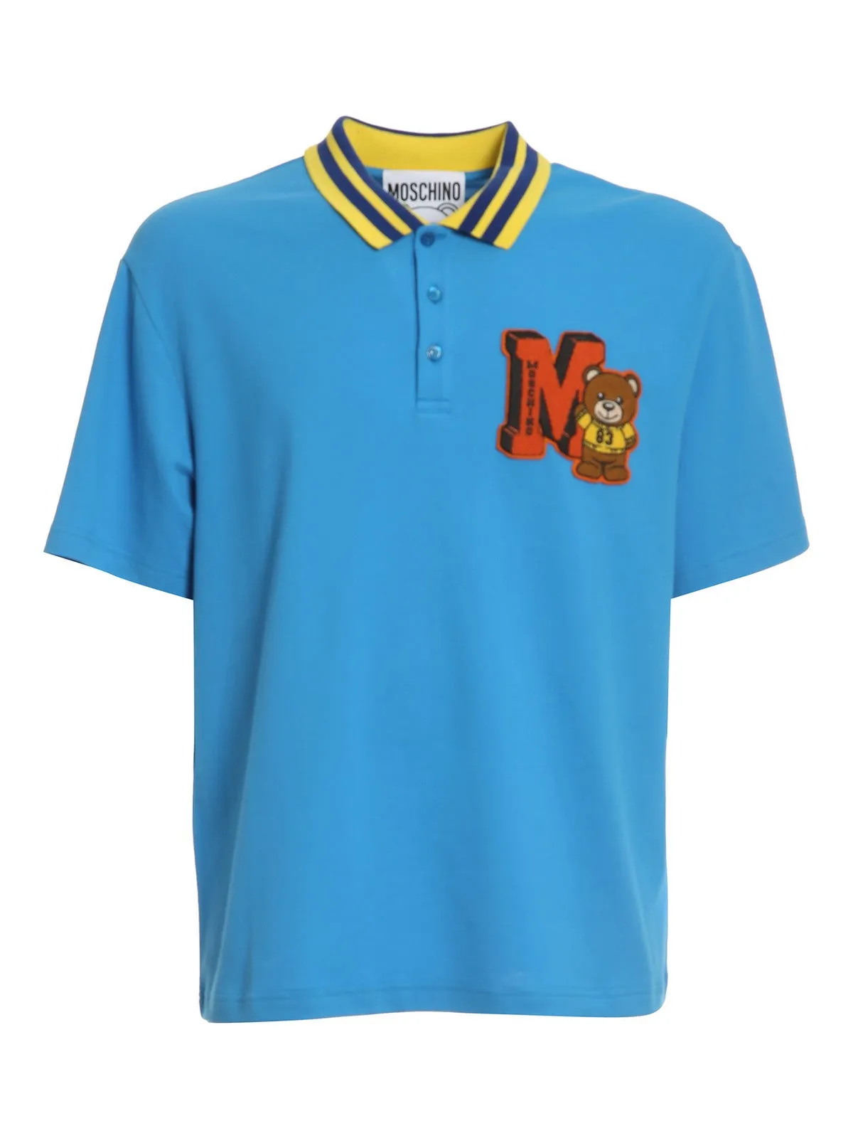 Moschino Logo Patch Straight Hem Polo Shirt