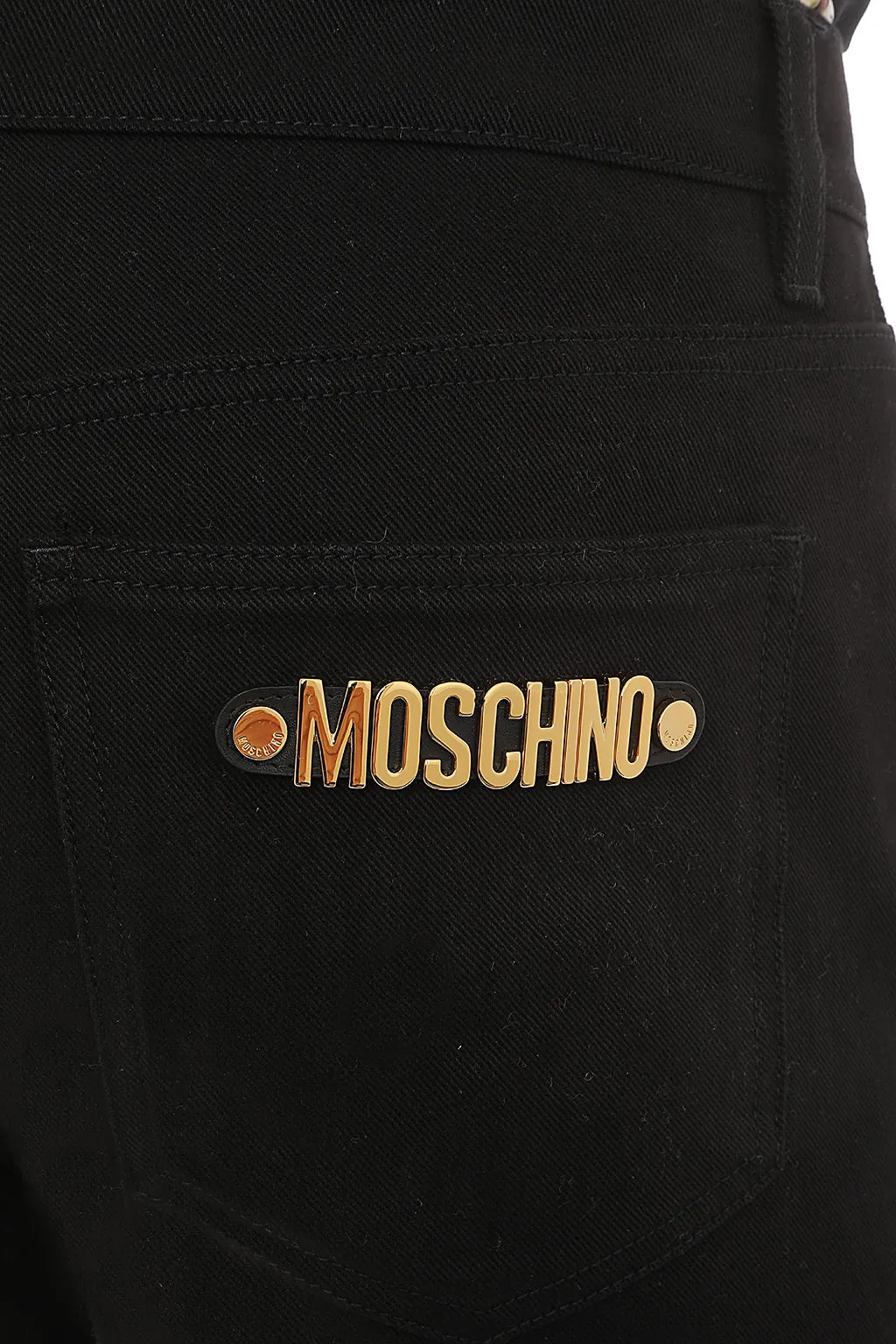 Moschino Logo Plaque Straight-Leg Jeans