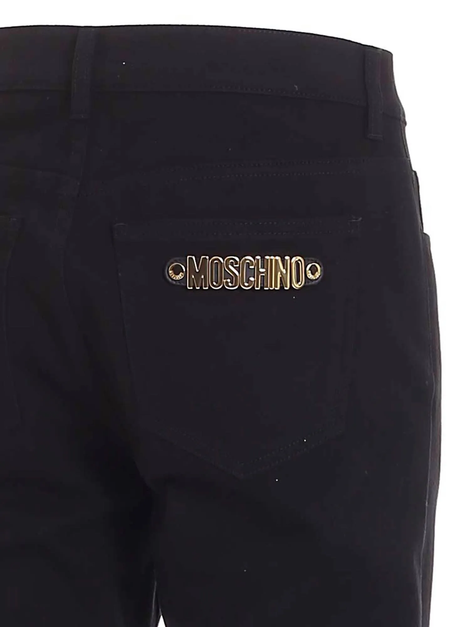 Moschino Logo Plaque Straight-Leg Jeans
