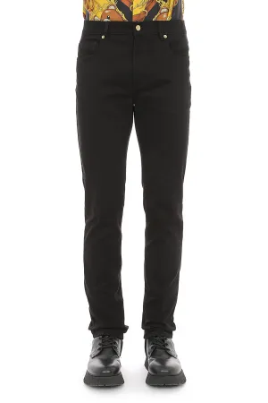 Moschino Logo Plaque Straight-Leg Jeans