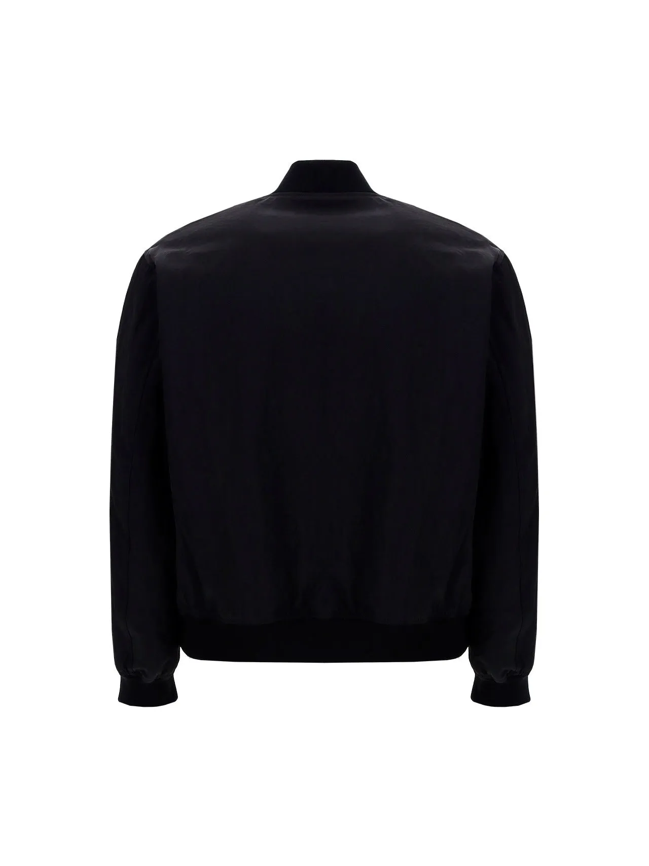 Moschino Logo Print Buttoned Bomber Jacket