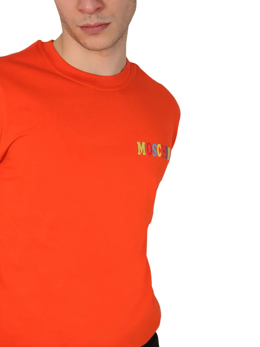 Moschino Logo Printed Crewneck T-Shirt