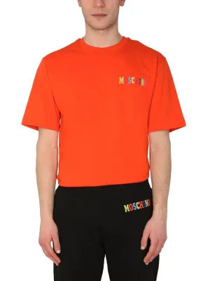 Moschino Logo Printed Crewneck T-Shirt