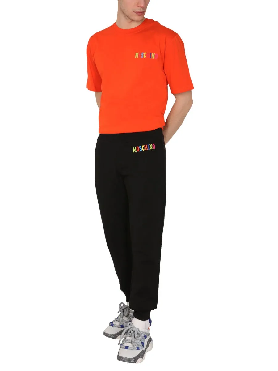 Moschino Logo Printed Crewneck T-Shirt