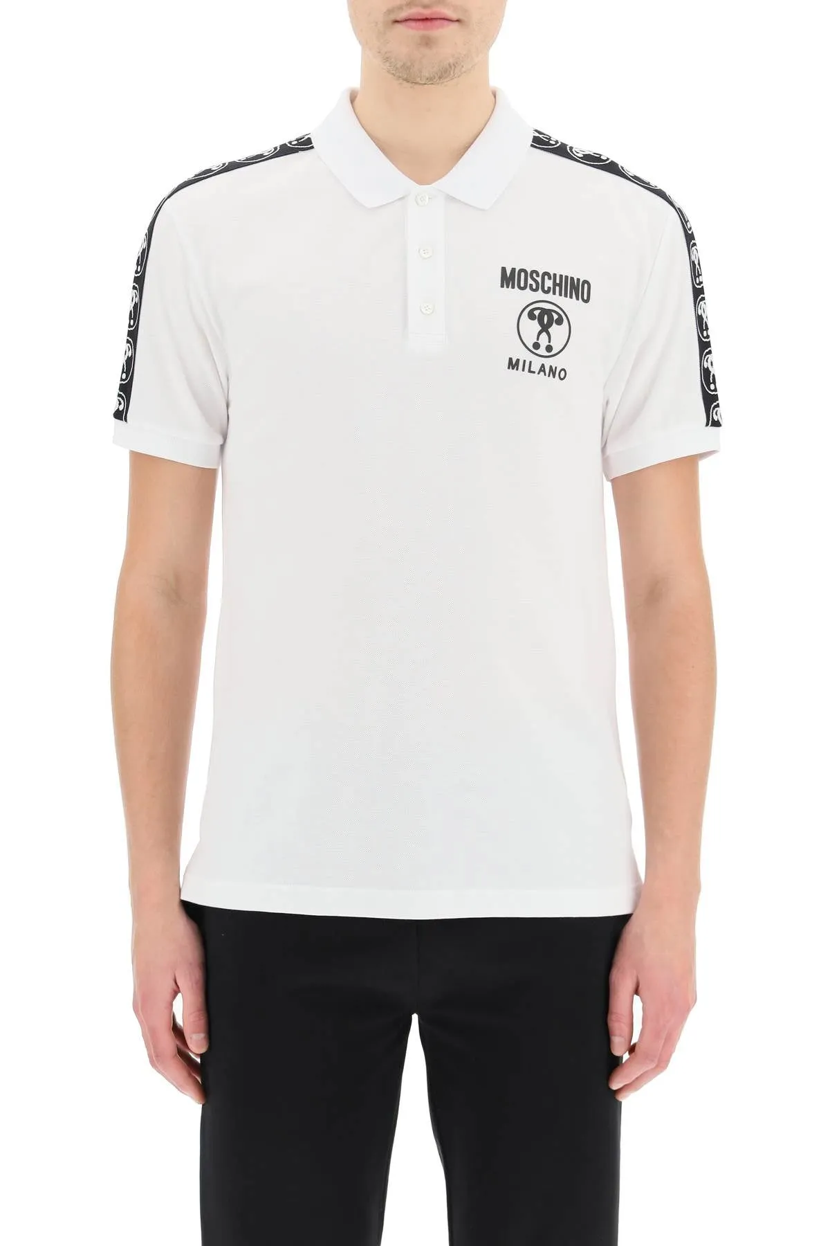Moschino Logo Printed Short-Sleeved Polo Shirt