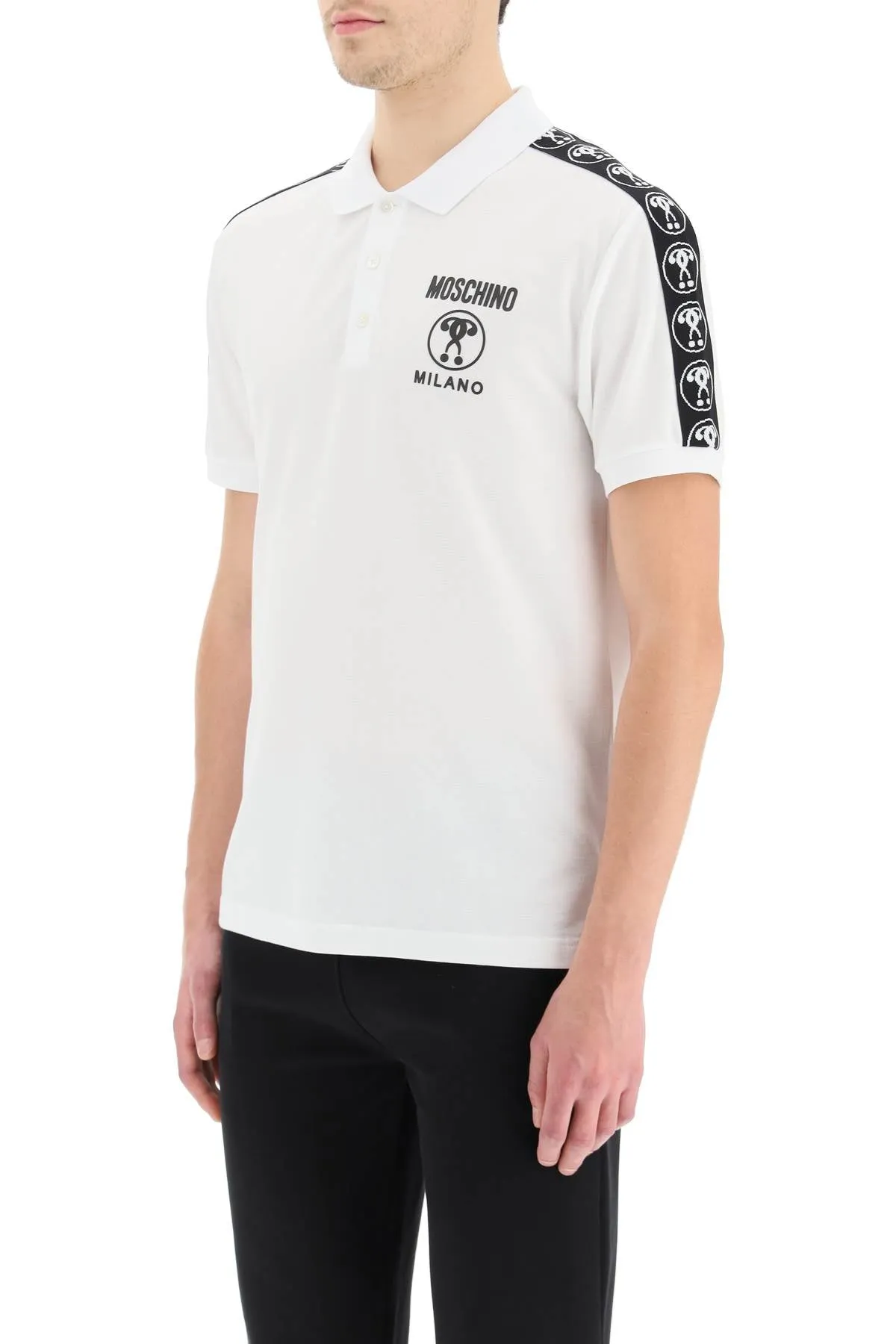 Moschino Logo Printed Short-Sleeved Polo Shirt