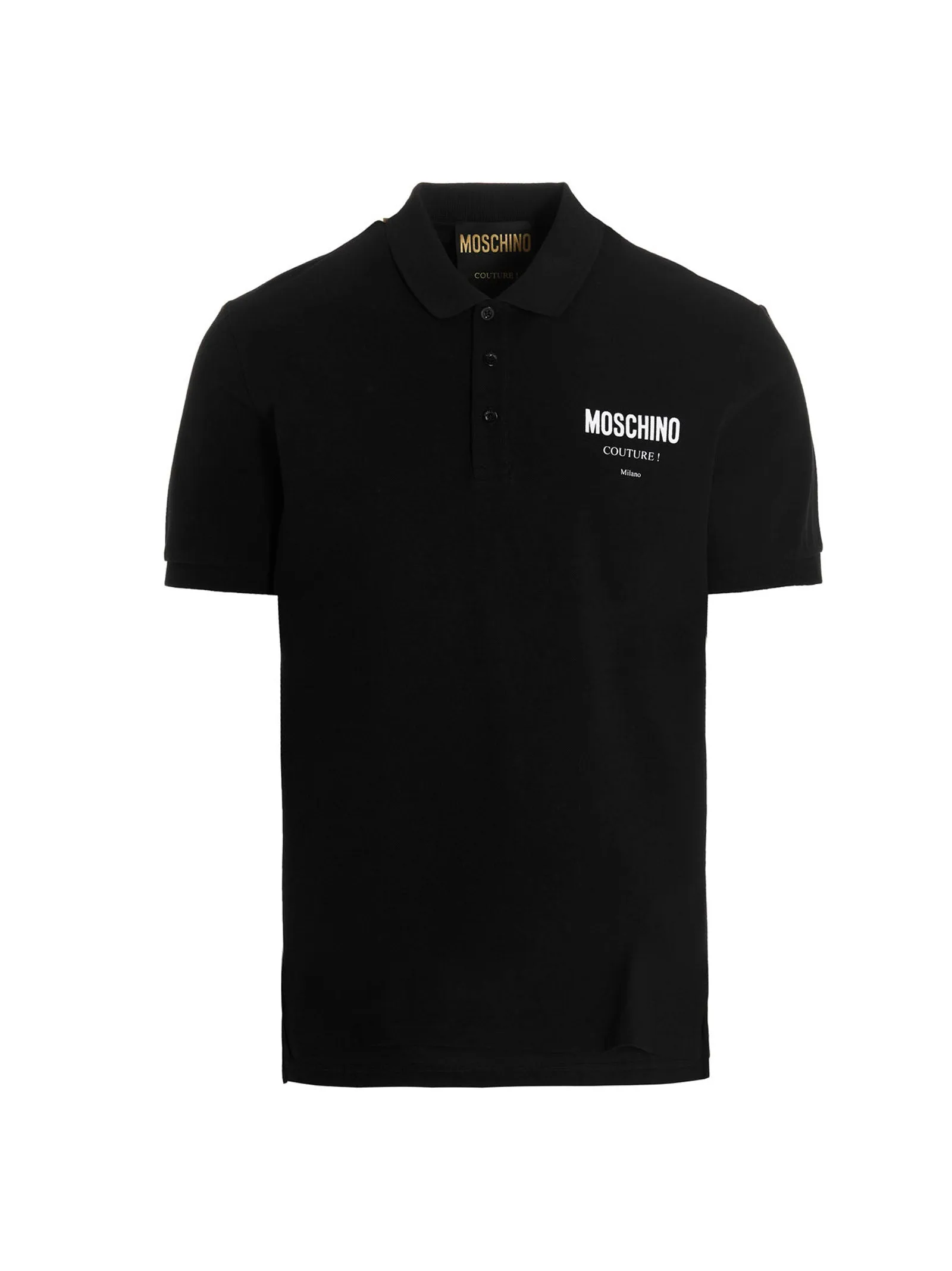 Moschino Logo Printed Straight Hem Polo Shirt