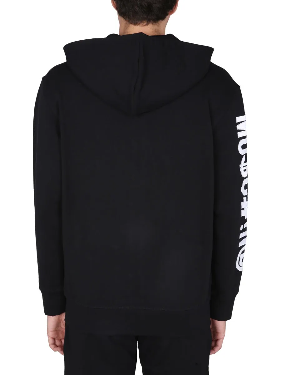 Moschino Symbol Logo Printed Hooded Jacket