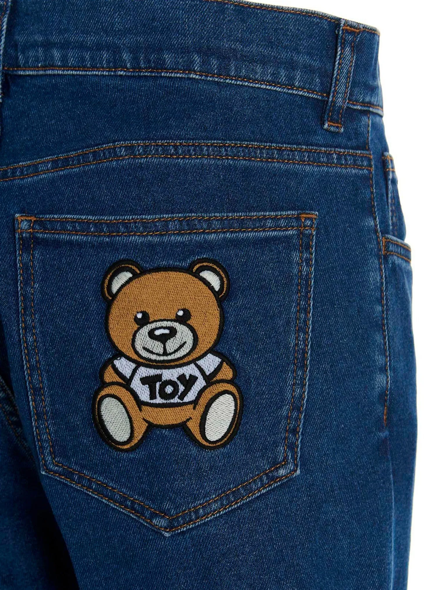 Moschino Teddy Bear Embroidered Jeans