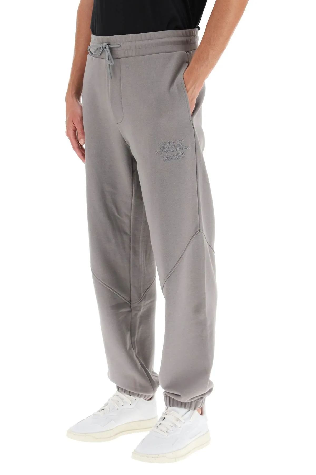 MSGM Logo Embroidered Drawstring Track Pants