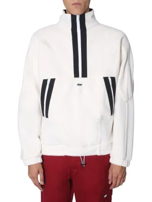MSGM Logo Plaque Half Zip Sweater