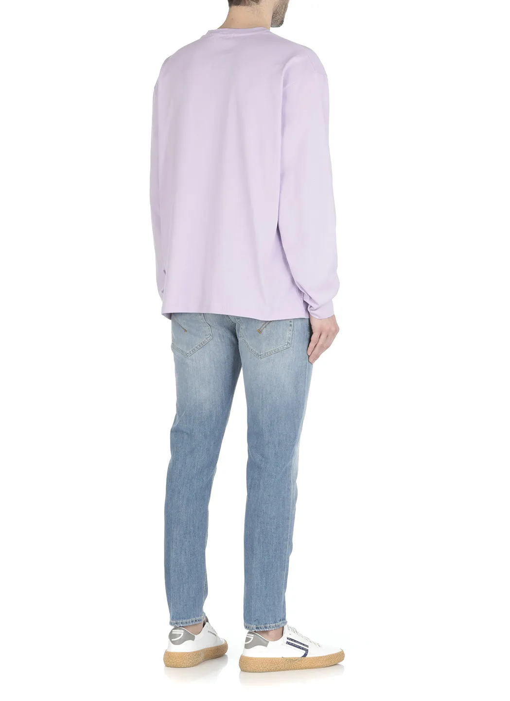 MSGM Logo Print Long Sleeved Jersey T-Shirt