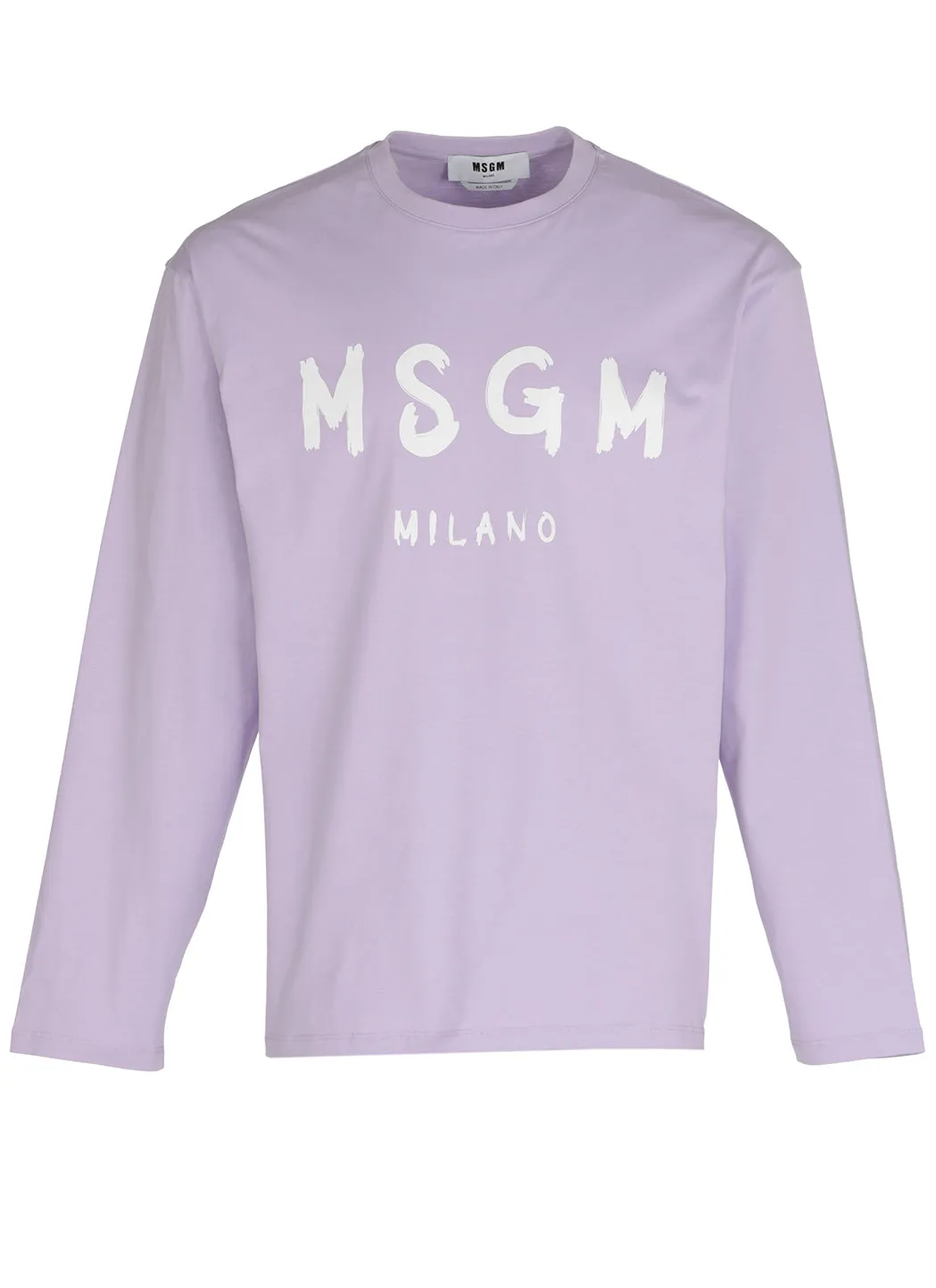 MSGM Logo Print Long Sleeved Jersey T-Shirt