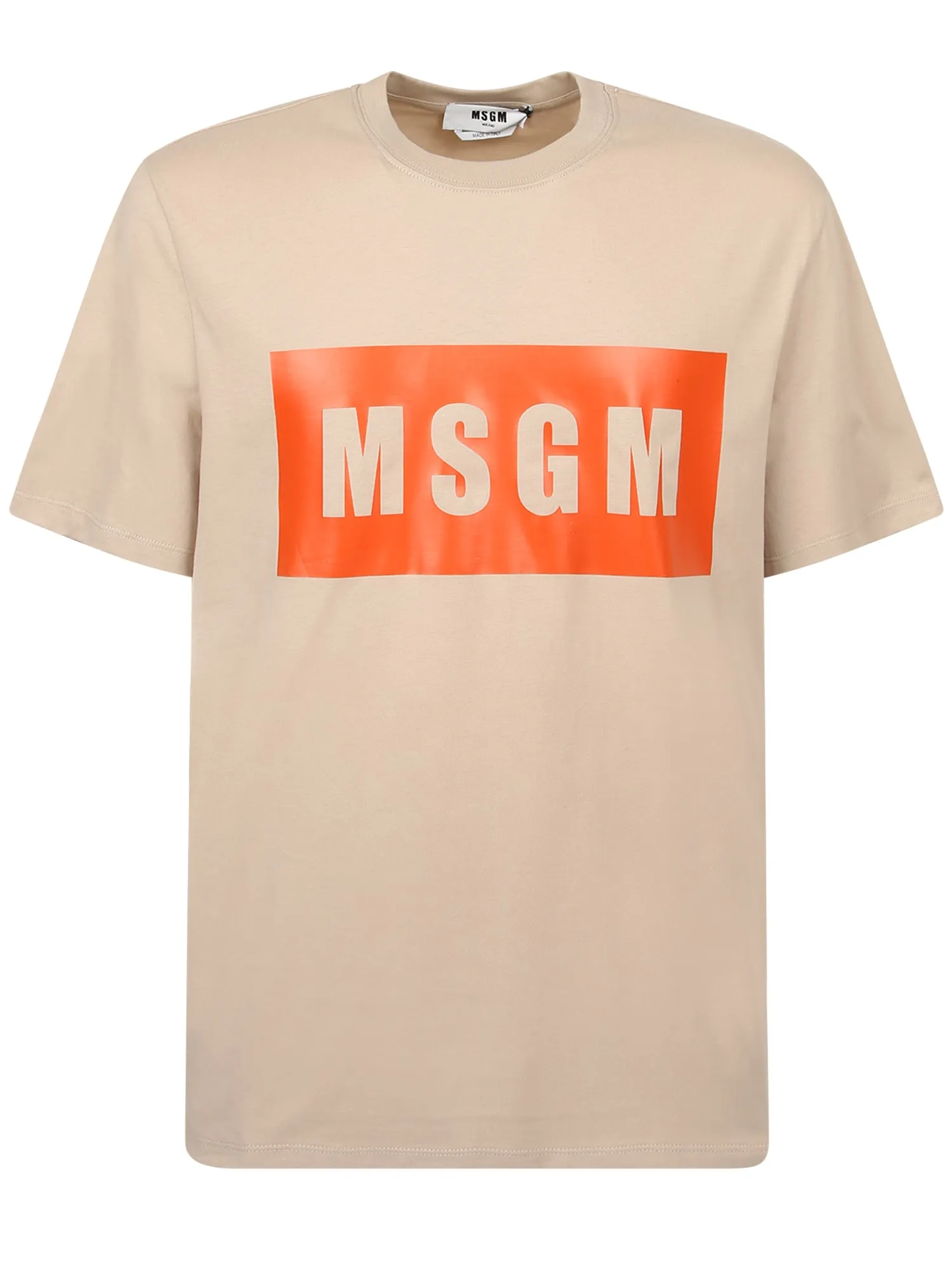 MSGM Logo Printed Crewneck T-Shirt