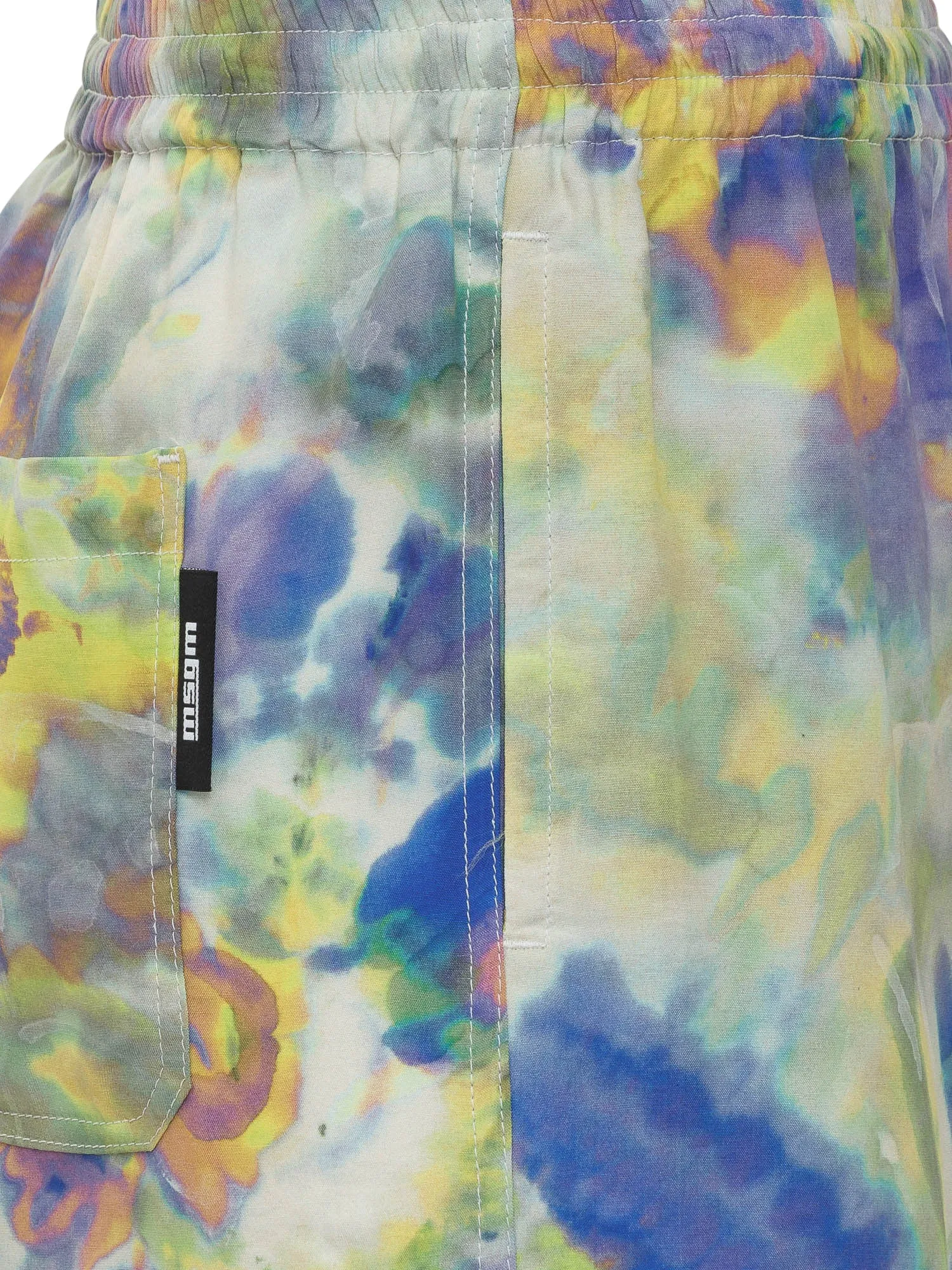 MSGM Tie Dyed Elastic Waist Shorts