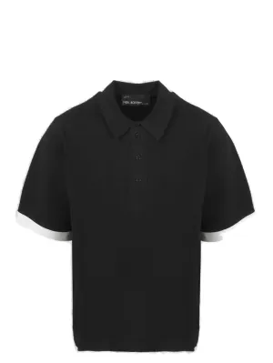 Neil Barrett Logo Embroidered Layered Polo Shirt