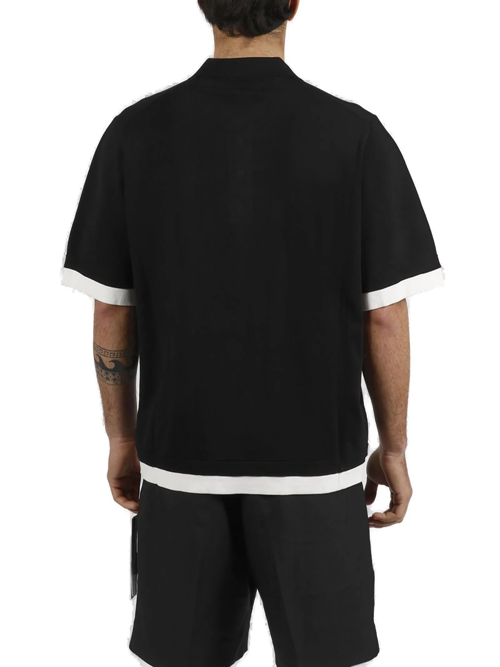 Neil Barrett Logo Embroidered Layered Polo Shirt
