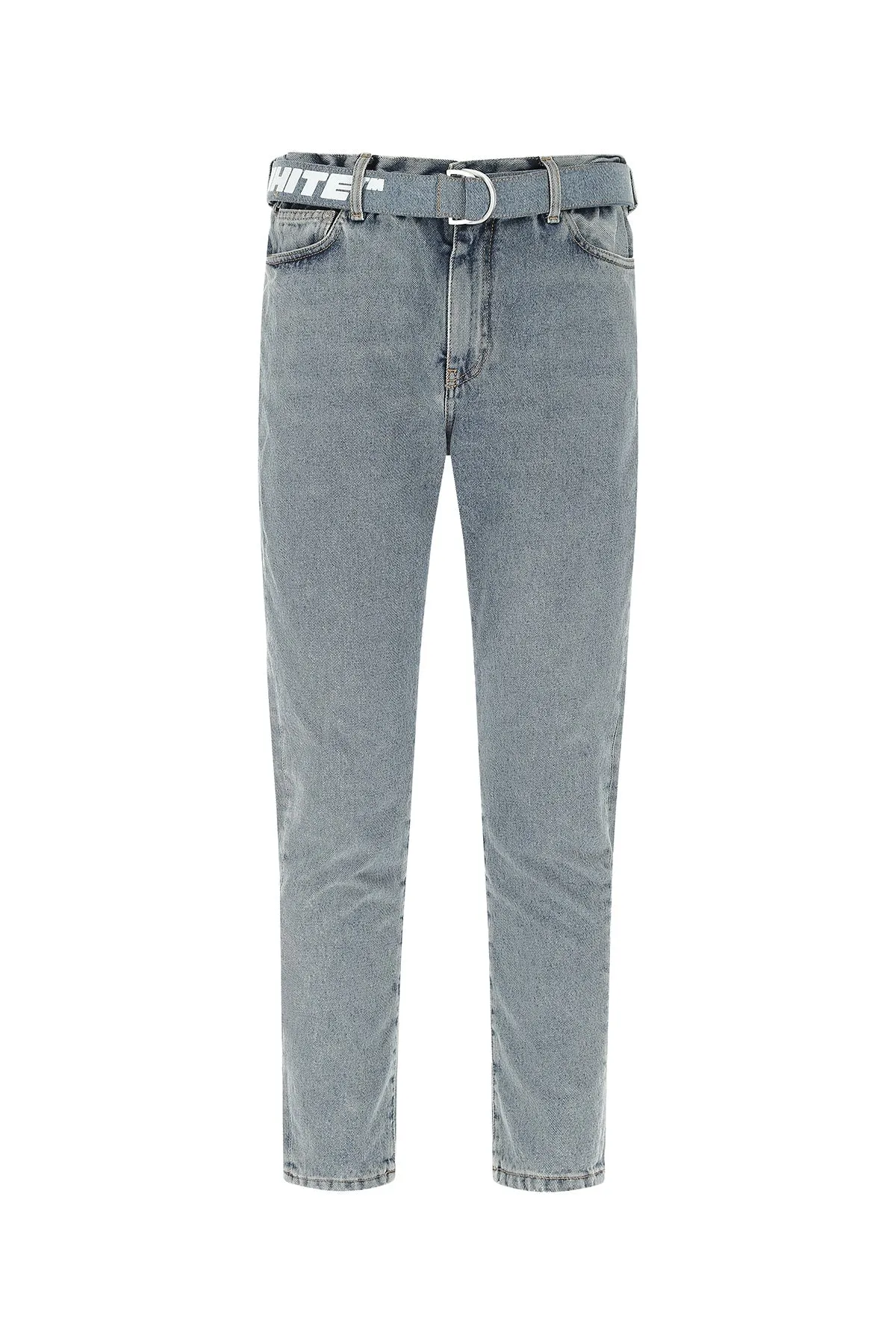 Off-White Belted Slim-Fit Jeans