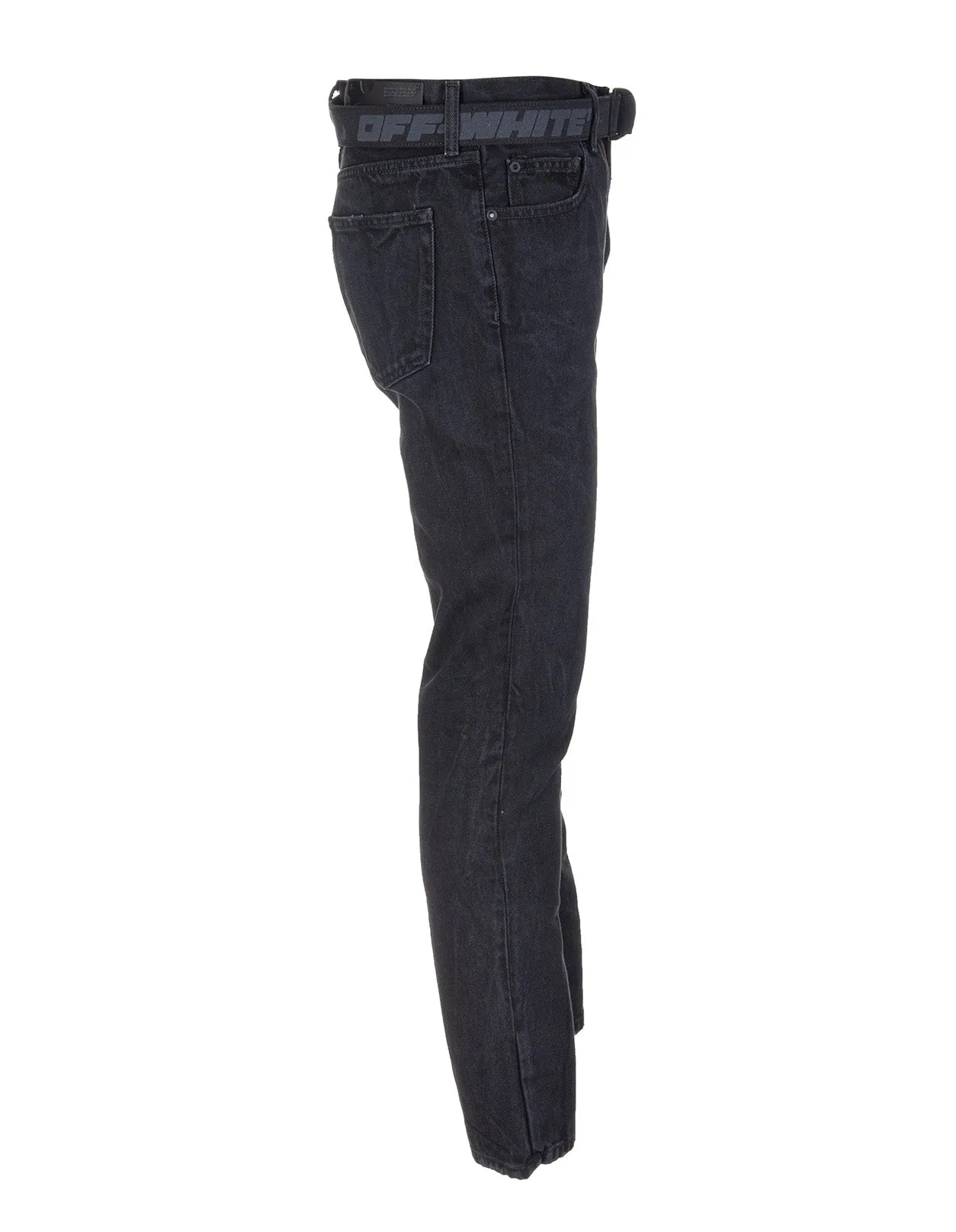 Off-White Belted Tapered Jeans