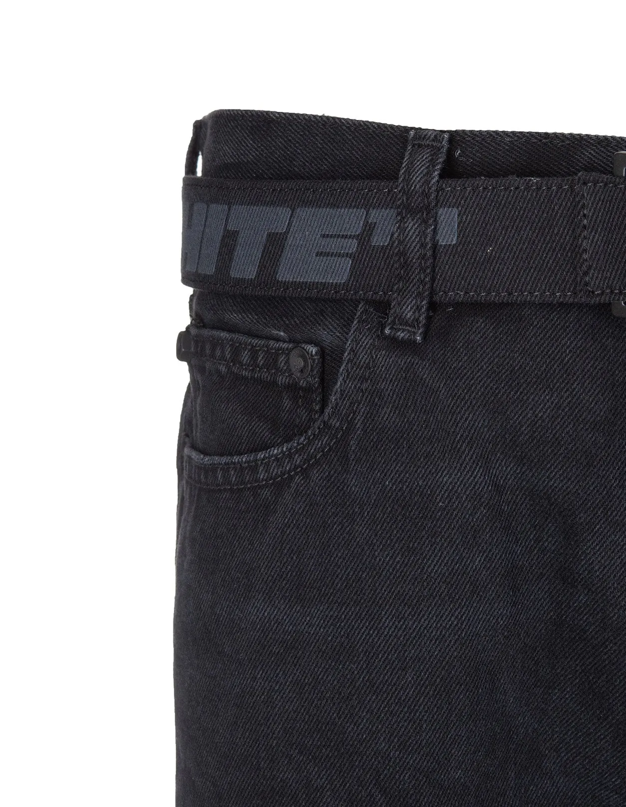 Off-White Belted Tapered Jeans