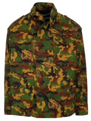 Off-White Camouflage Printed Field Jacket