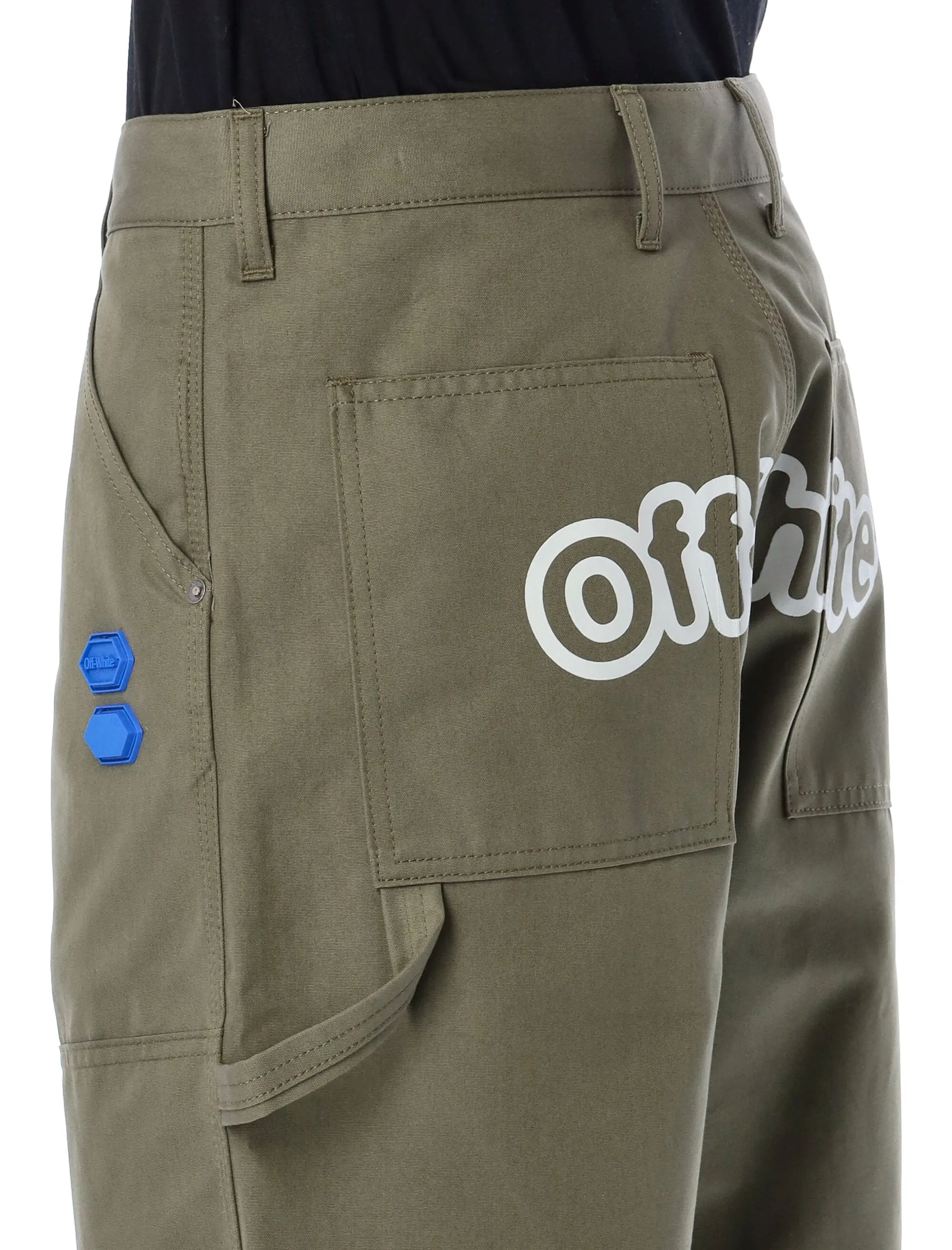 Off-White High-Rise Logo Print Pants