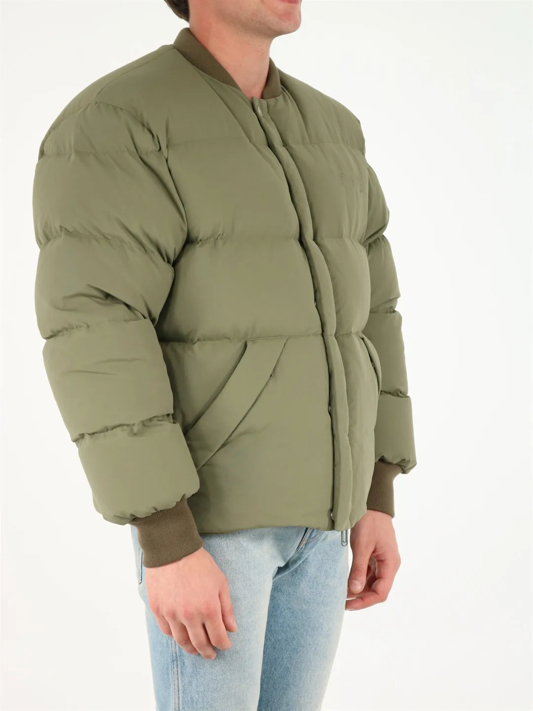 Off-White Logo Embroidered Puffer Jacket