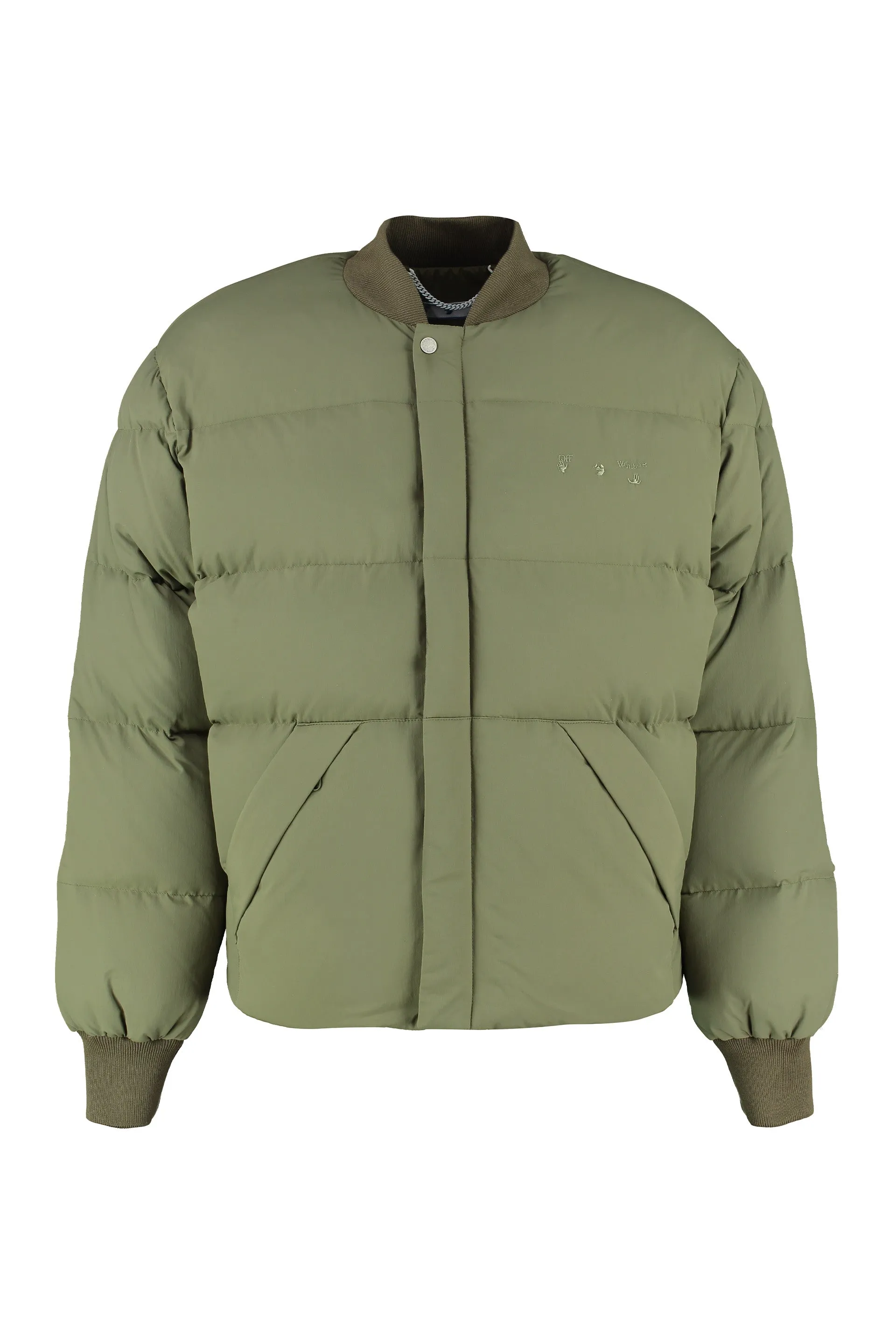 Off-White Logo Embroidered Puffer Jacket