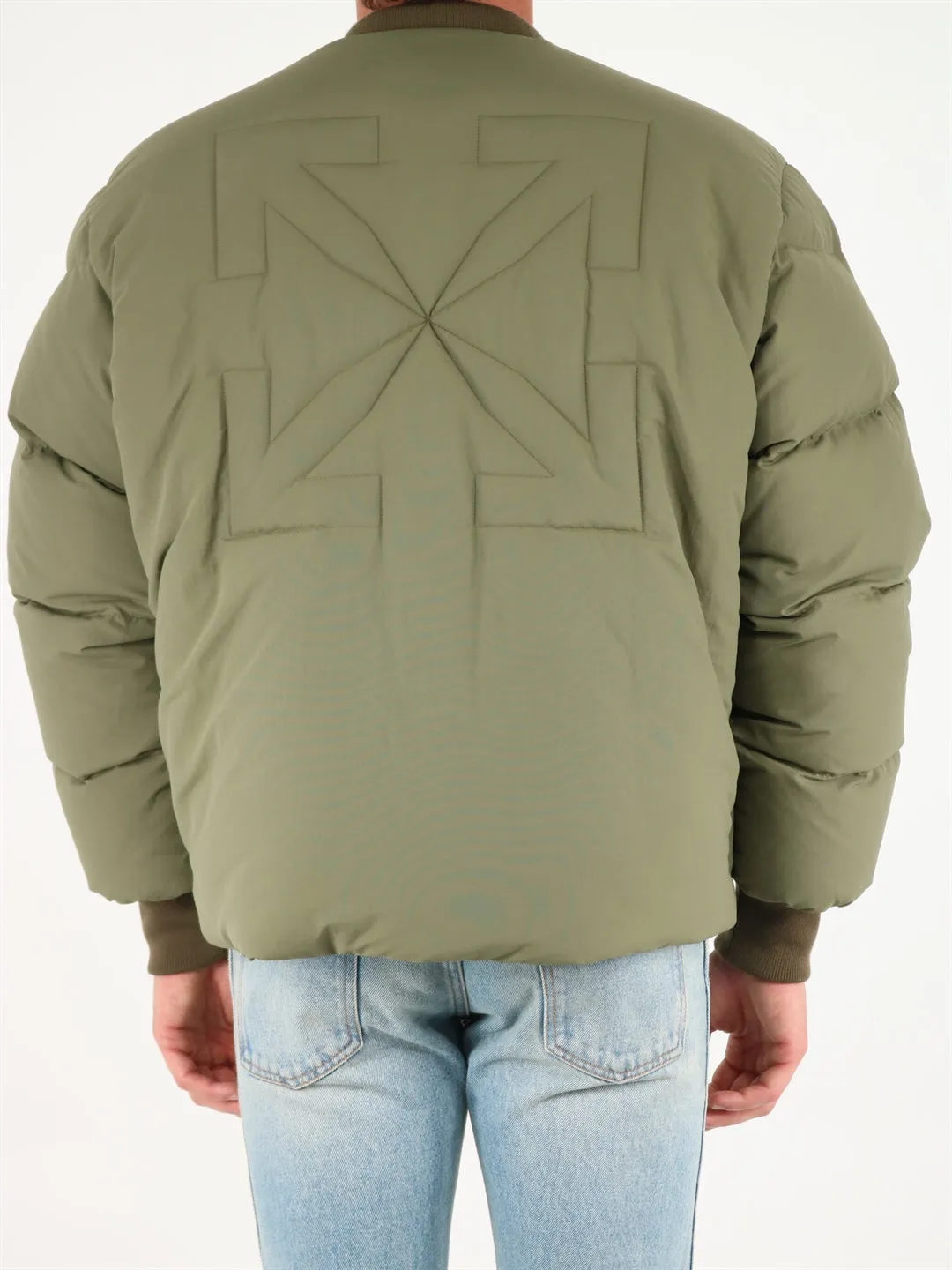 Off-White Logo Embroidered Puffer Jacket