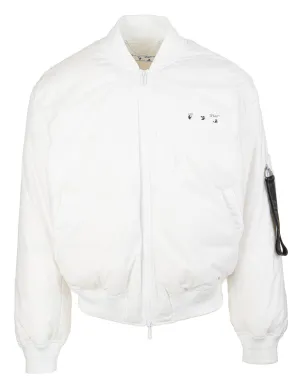 Off-White Logo Printed Bomber Jacket