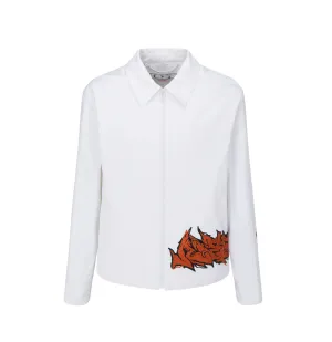 Off-White Logo Printed Long-Sleeved Jacket