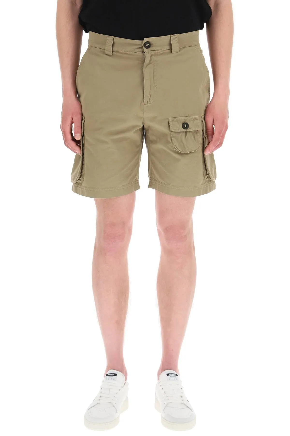 Palm Angels High-Waisted Straight Leg Shorts