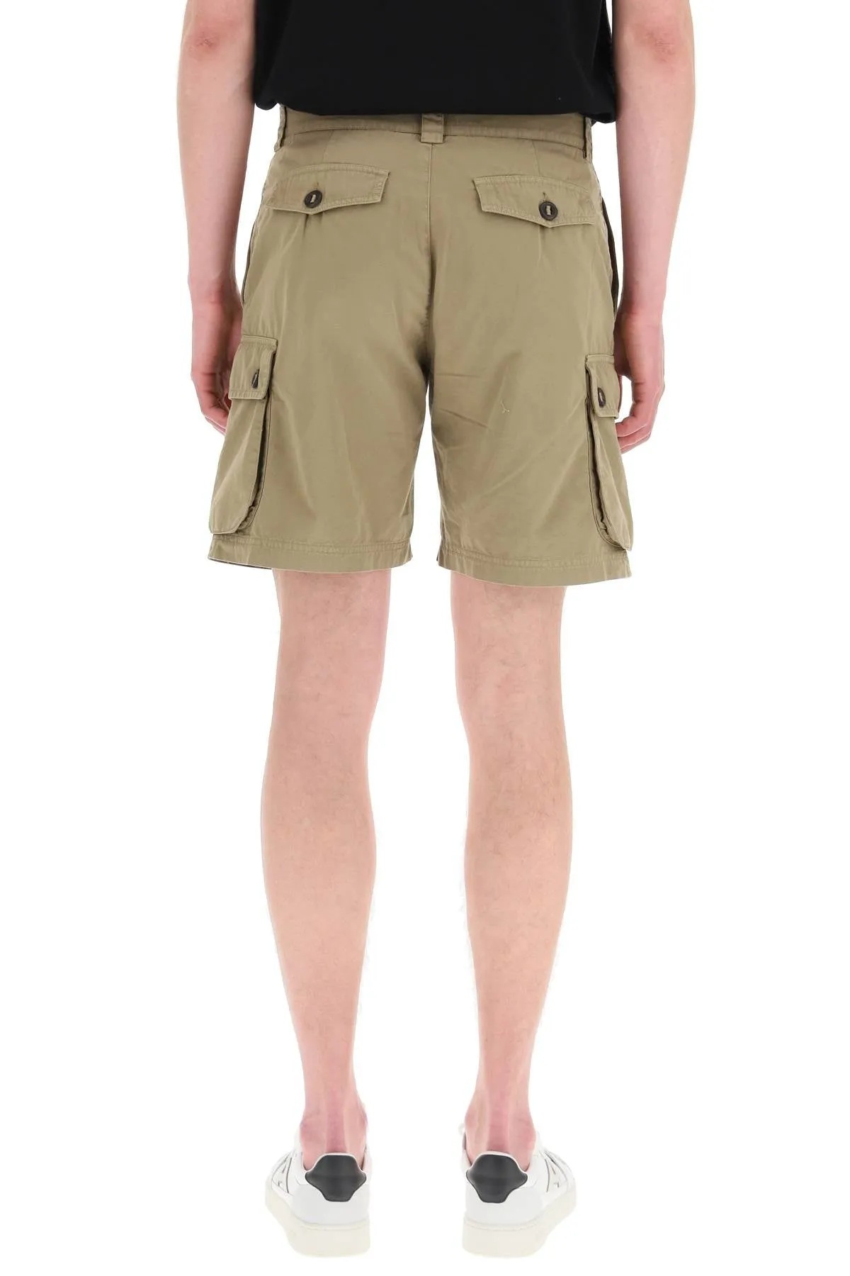 Palm Angels High-Waisted Straight Leg Shorts