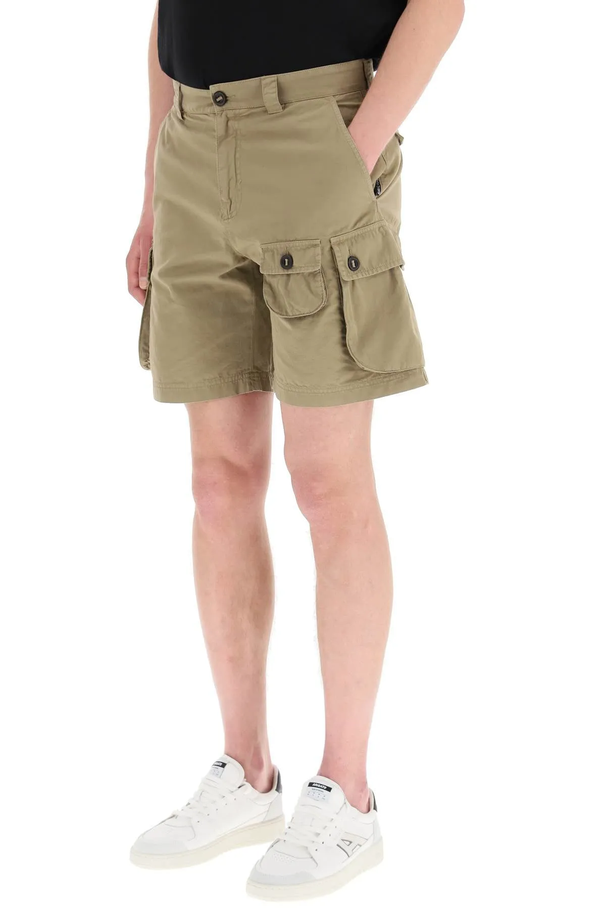 Palm Angels High-Waisted Straight Leg Shorts